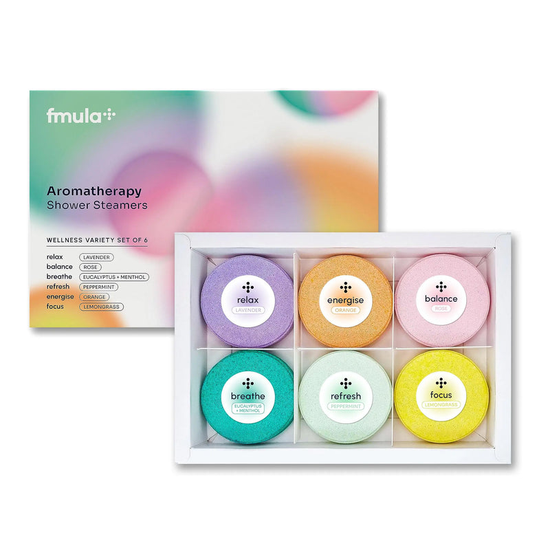 6 Pack Aromatherapy Shower Steamers  uk - Strong Scented, Natural, Soothing Shower Bombs Steamer with Essential Oils - Lavender, Rose, Peppermint, Eucalyptus Shower Steamer Gift Set (6x40g) fmula+