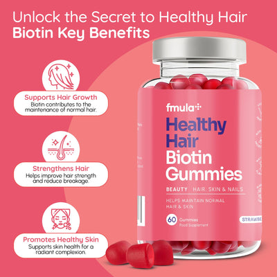 Healthy Hair Biotin Gummies - Twin Pack fmula+
