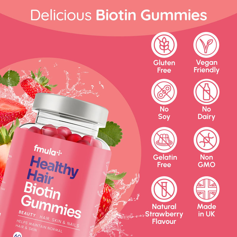 Healthy Hair Biotin Gummies - Twin Pack fmula+
