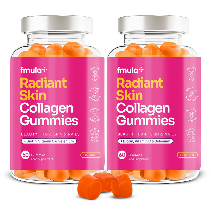 Collagen gummies supplement twin pack, uk made, for skin nails and hair growth
